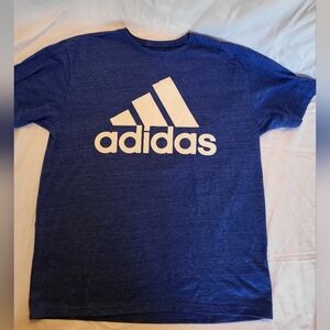 adidas Blue T-Shirt with White Logo